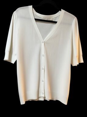 LOFT SHORT SLEEVE SWEATER SIZE XL NWOT